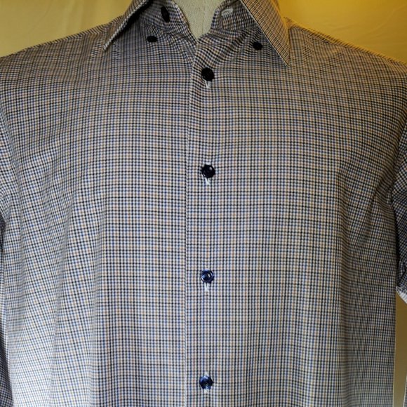 ETON Of Sweden, NWOT,  Multi colored check, Size 16.5/42 Contemporary Fit - Picture 3 of 9